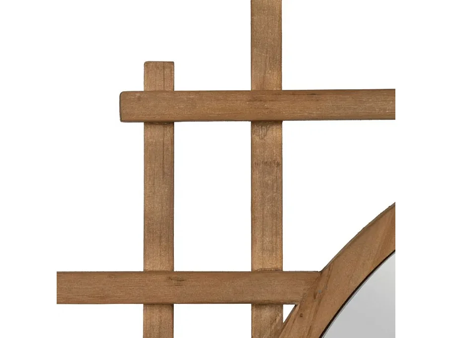 Specchio rotondo di design in legno Diva 100 cm