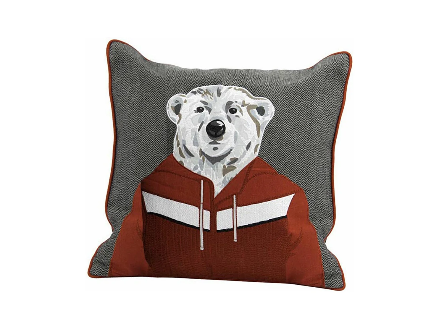 Coussin en coton Ski funny Ours