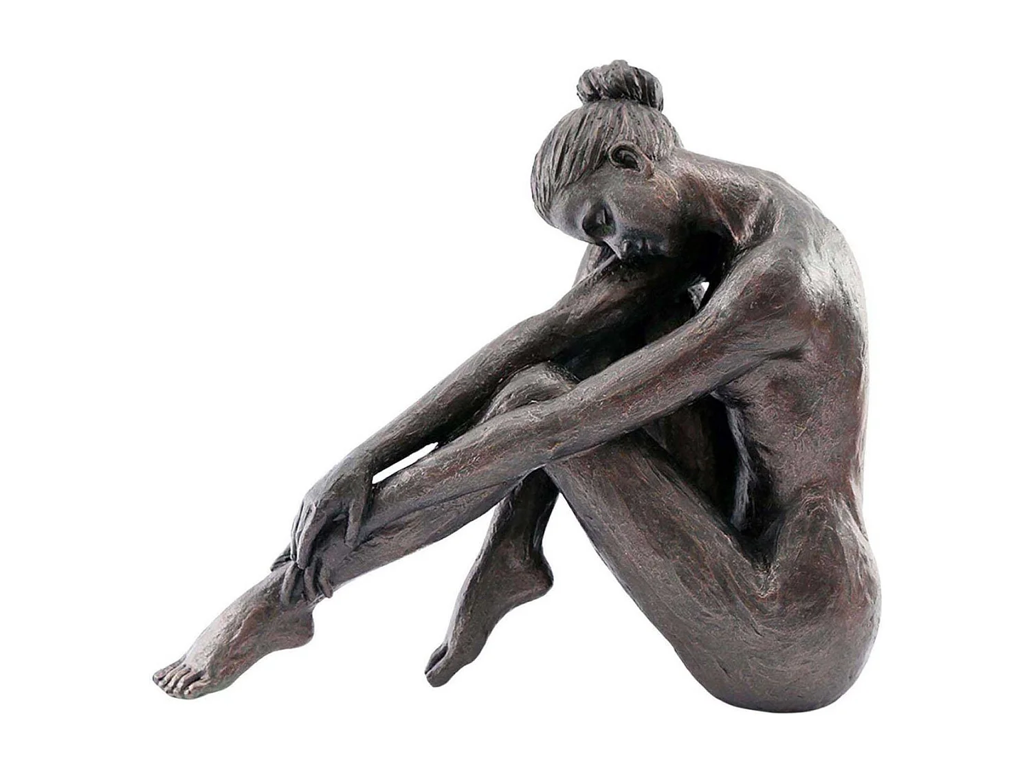 Décoration à poser en polyrésine Woman bronze Modèle 1