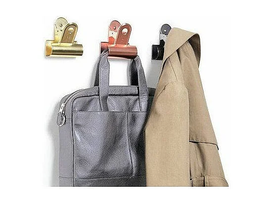 Pinces patère doré, cuivré et noir