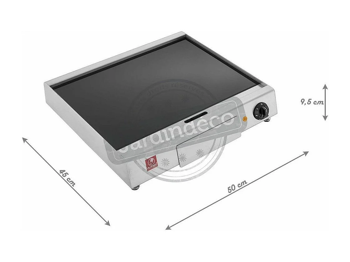 Plancha électrique plaque en vitrocéramique 50 cm