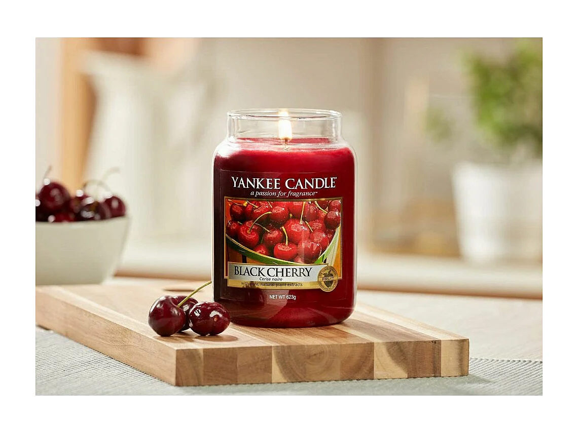 Duftkerze Reife Kirsche im Glas mit Deckel