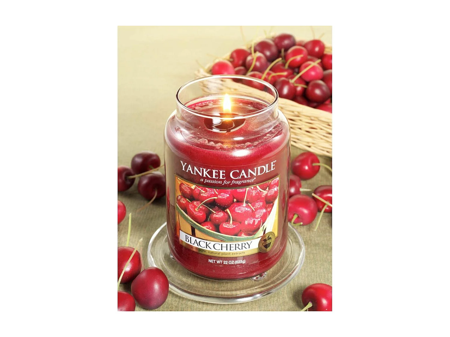 Duftkerze Reife Kirsche im Glas mit Deckel