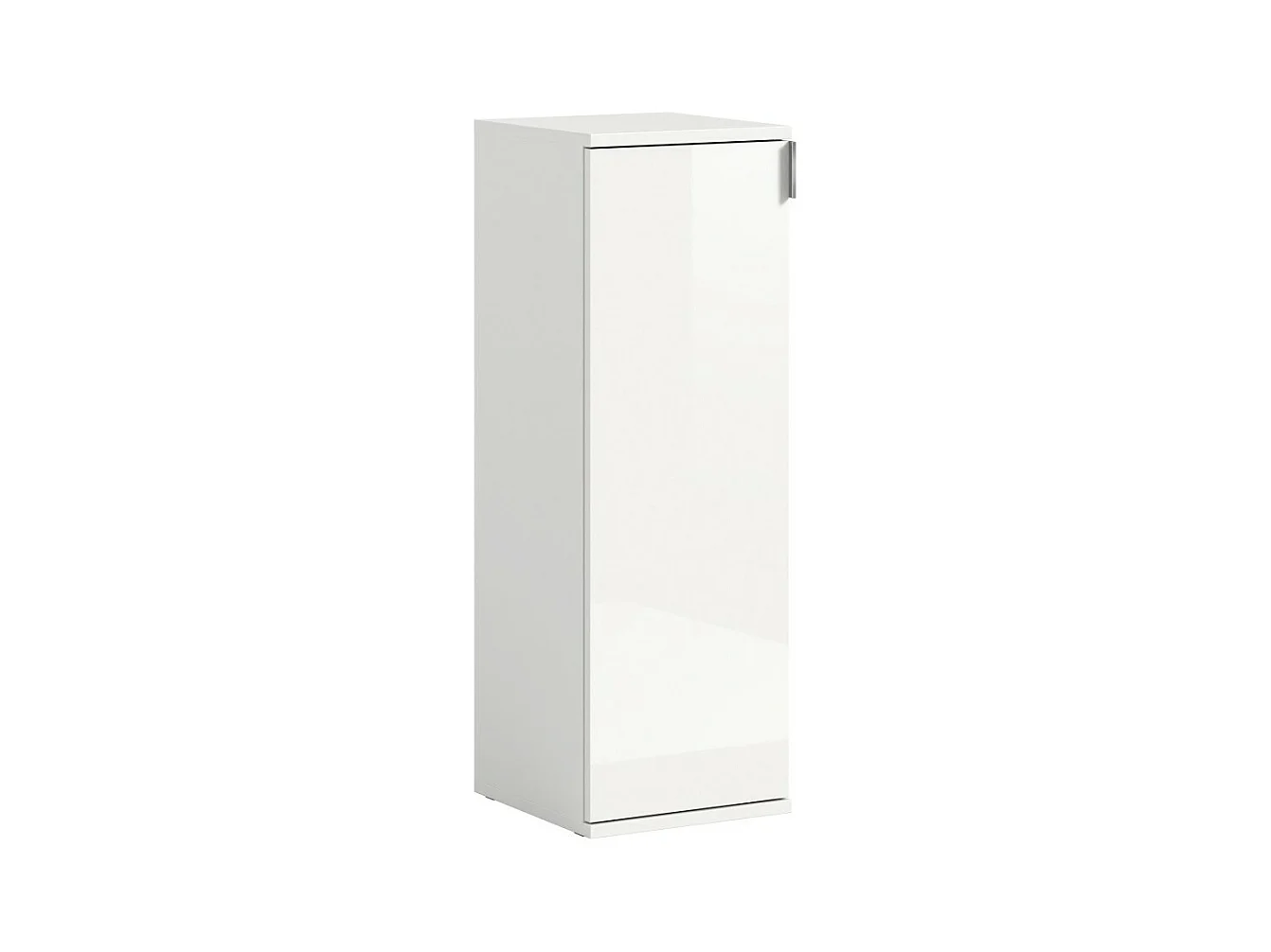 Mueble de almacenamiento BODITE – 1 puerta – Blanco lacado – Compacto y moderno