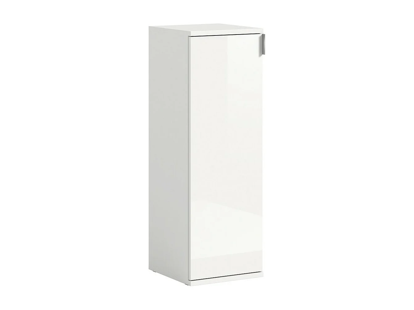 Mueble de almacenamiento BODITE – 1 puerta – Blanco lacado – Compacto y moderno