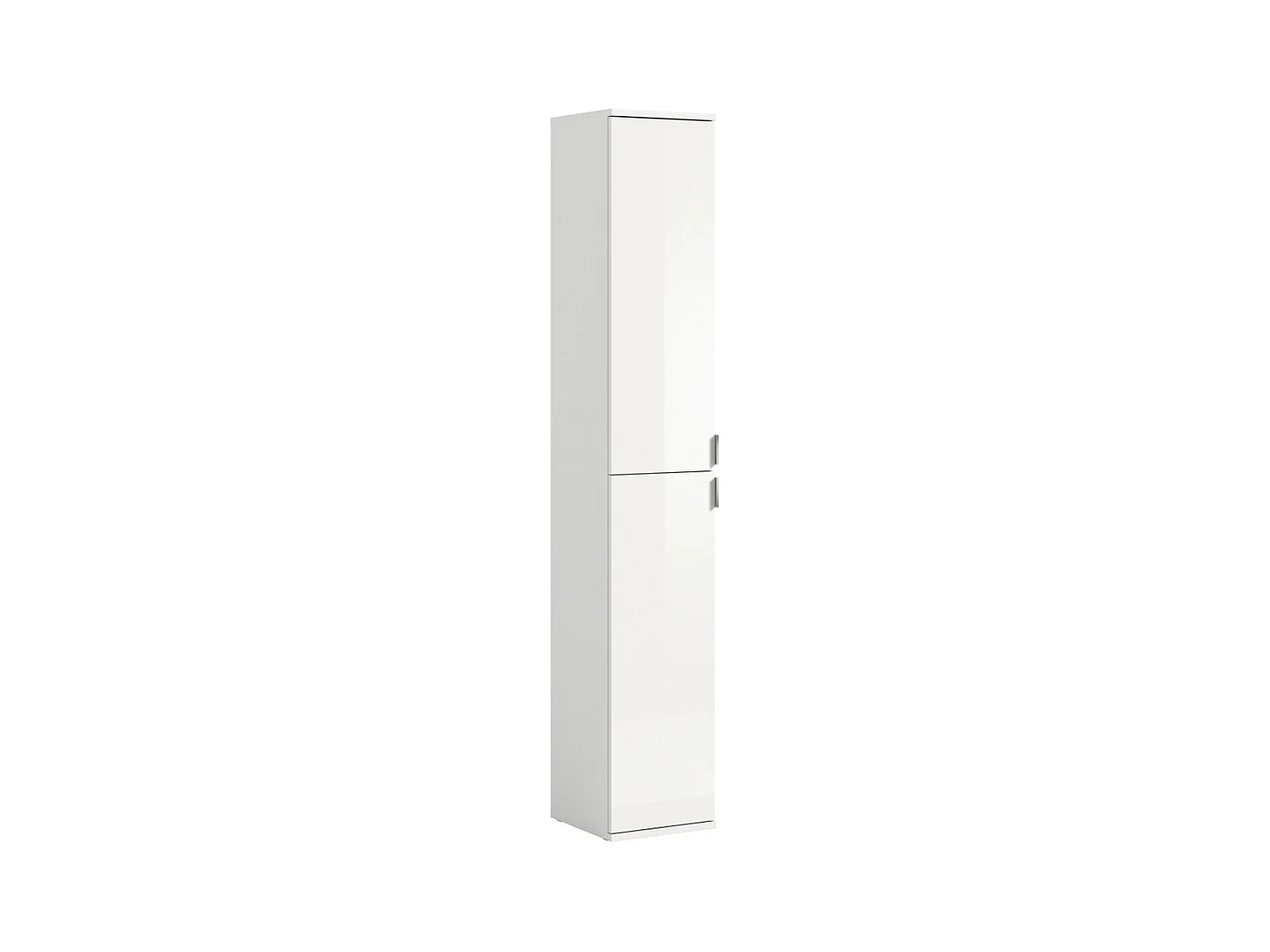 Armoire de rangement BODITE – 2 portes – Blanc laqué – Design moderne et pratique