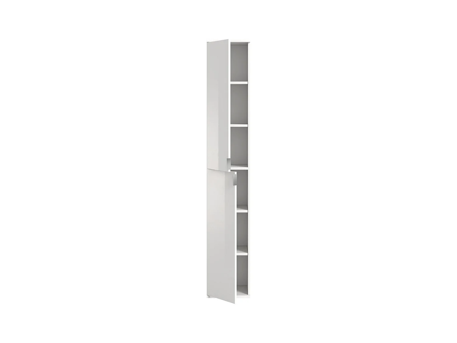 Armoire de rangement BODITE – 2 portes – Blanc laqué – Design moderne et pratique