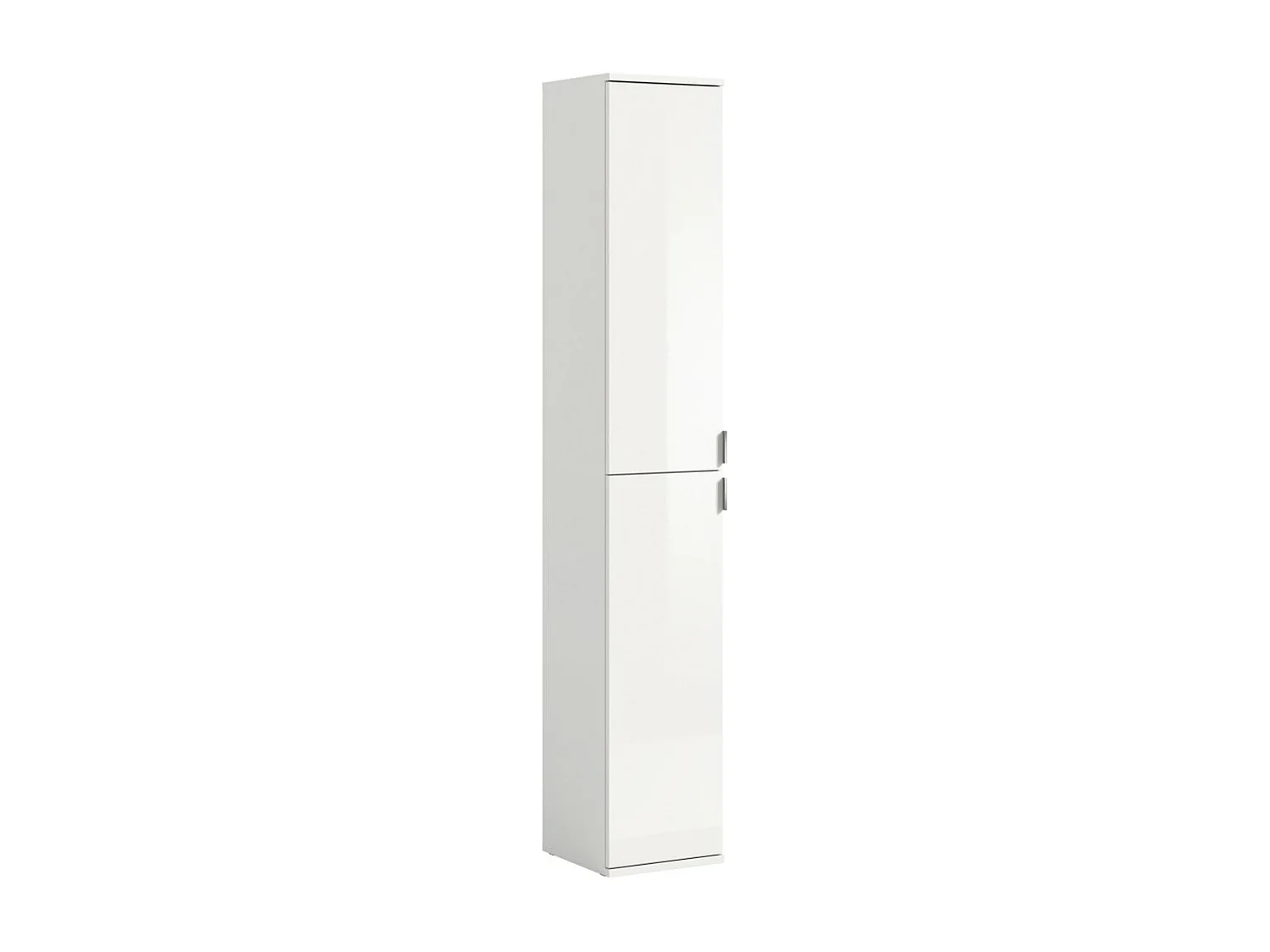 Armoire de rangement BODITE – 2 portes – Blanc laqué – Design moderne et pratique