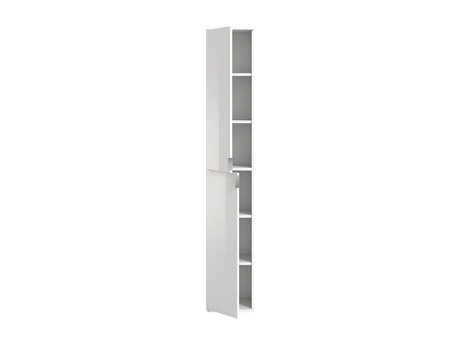 Armoire de rangement BODITE – 2 portes – Blanc laqué – Design moderne et pratique