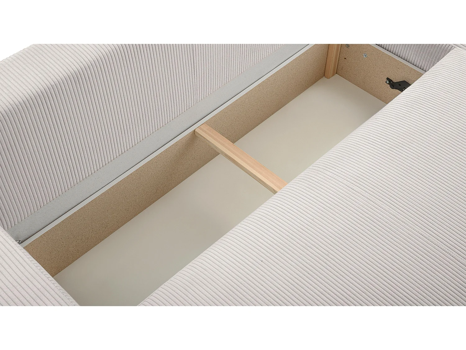 AX LIVING Canapé panoramique en U blanc Catea avec fonction lit 364 cm