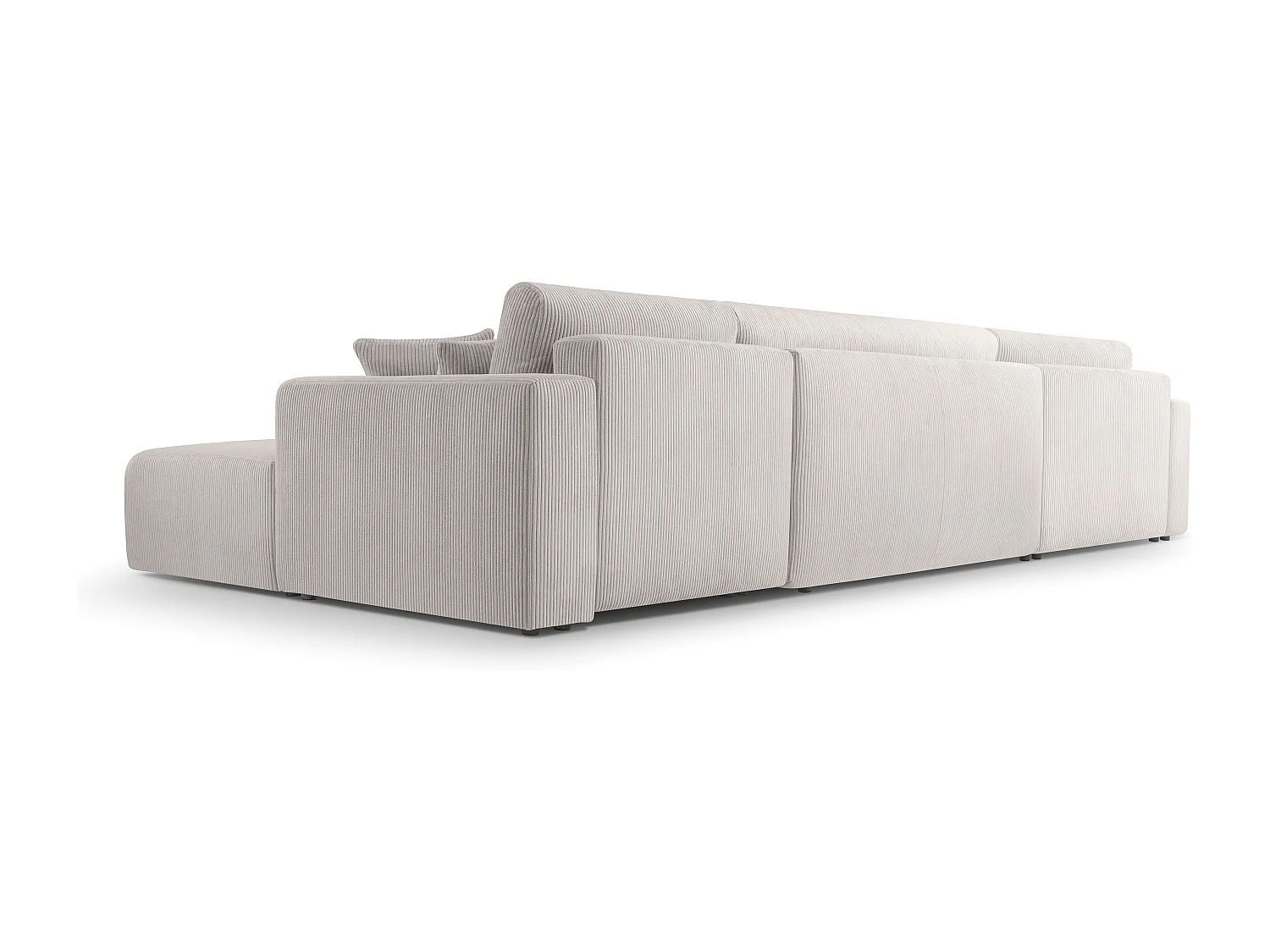 AX LIVING Canapé panoramique en U blanc Catea avec fonction lit 364 cm