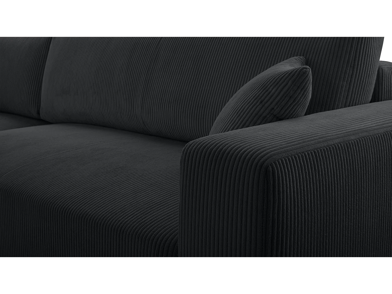 AX LIVING Canapé panoramique en U gris foncé Catea fonction lit 364 cm