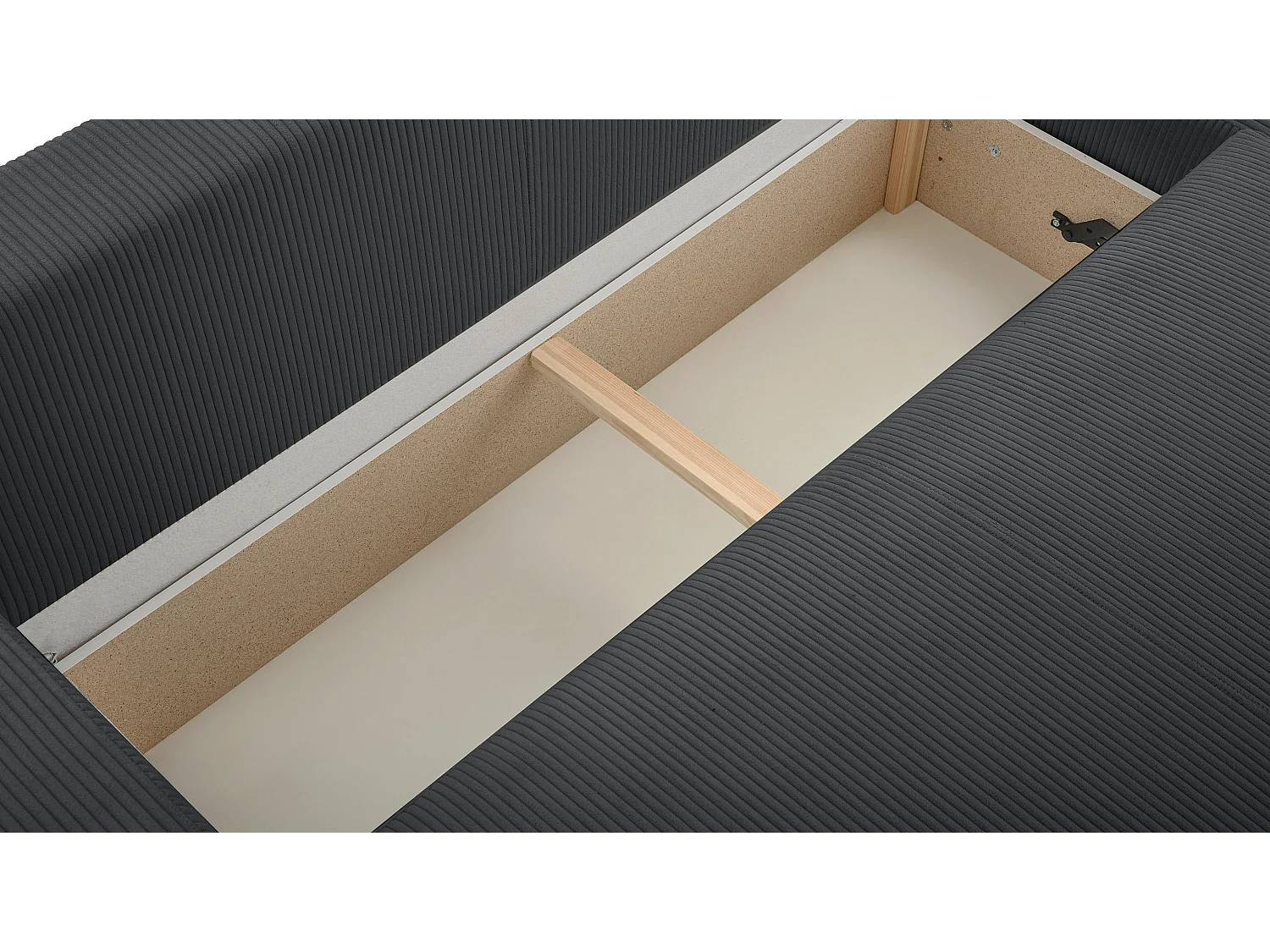 AX LIVING Canapé panoramique en U gris foncé Catea fonction lit 364 cm