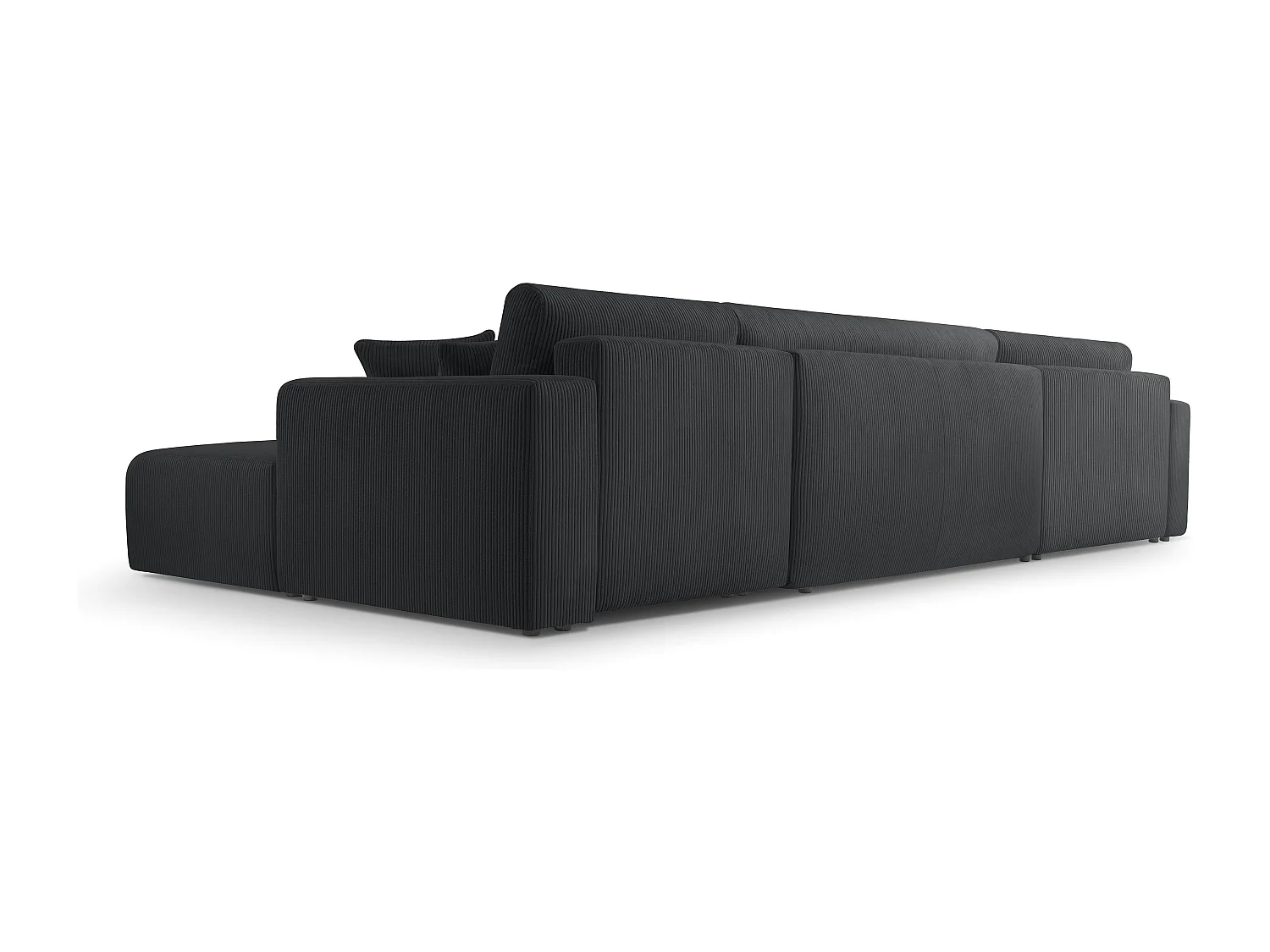 AX LIVING Canapé panoramique en U gris foncé Catea fonction lit 364 cm