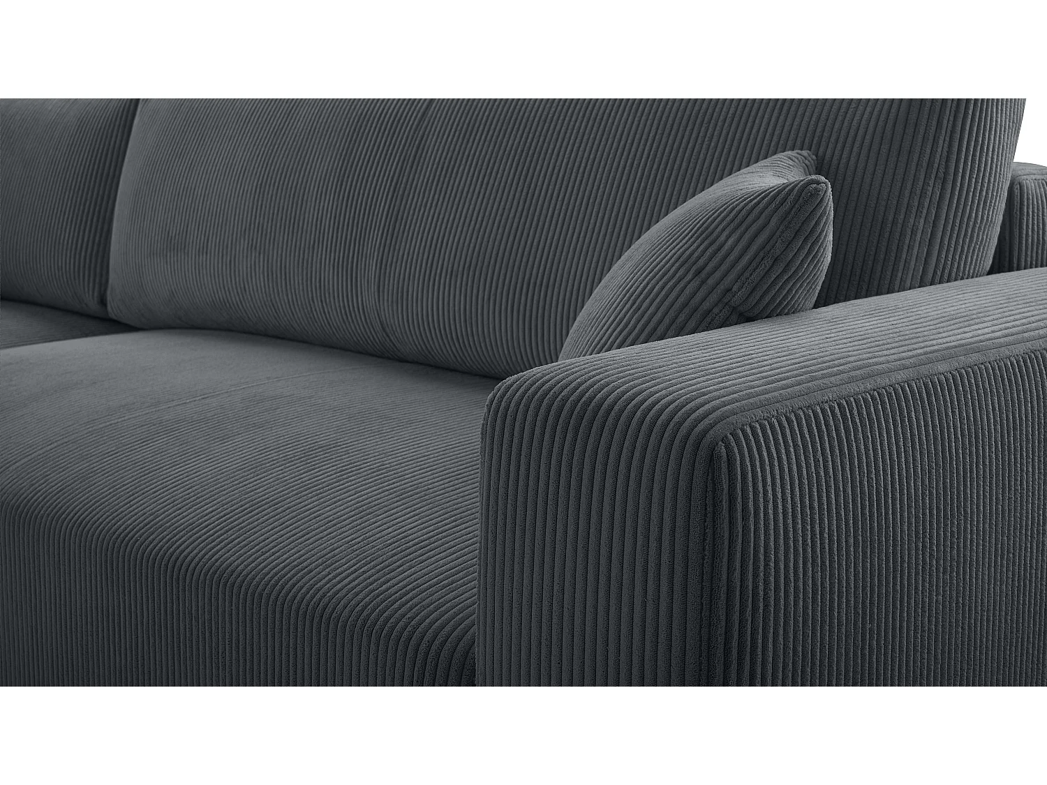 AX LIVING Canapé panoramique en U gris Catea avec fonction lit – 364cm