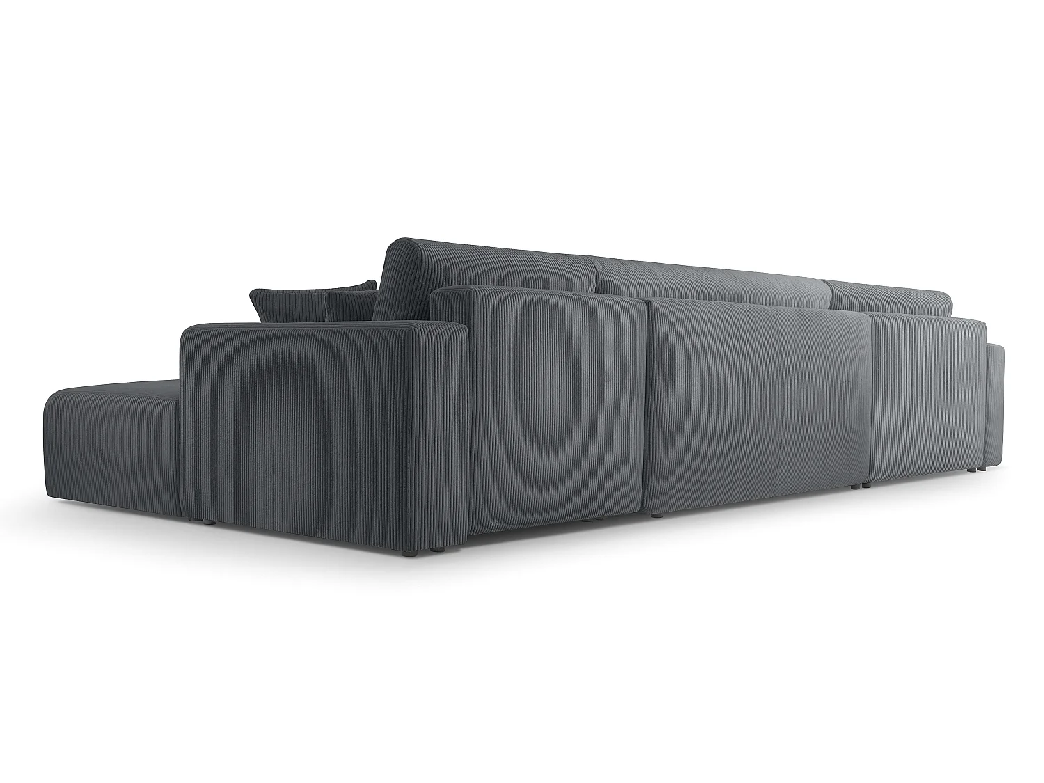 AX LIVING Canapé panoramique en U gris Catea avec fonction lit – 364cm