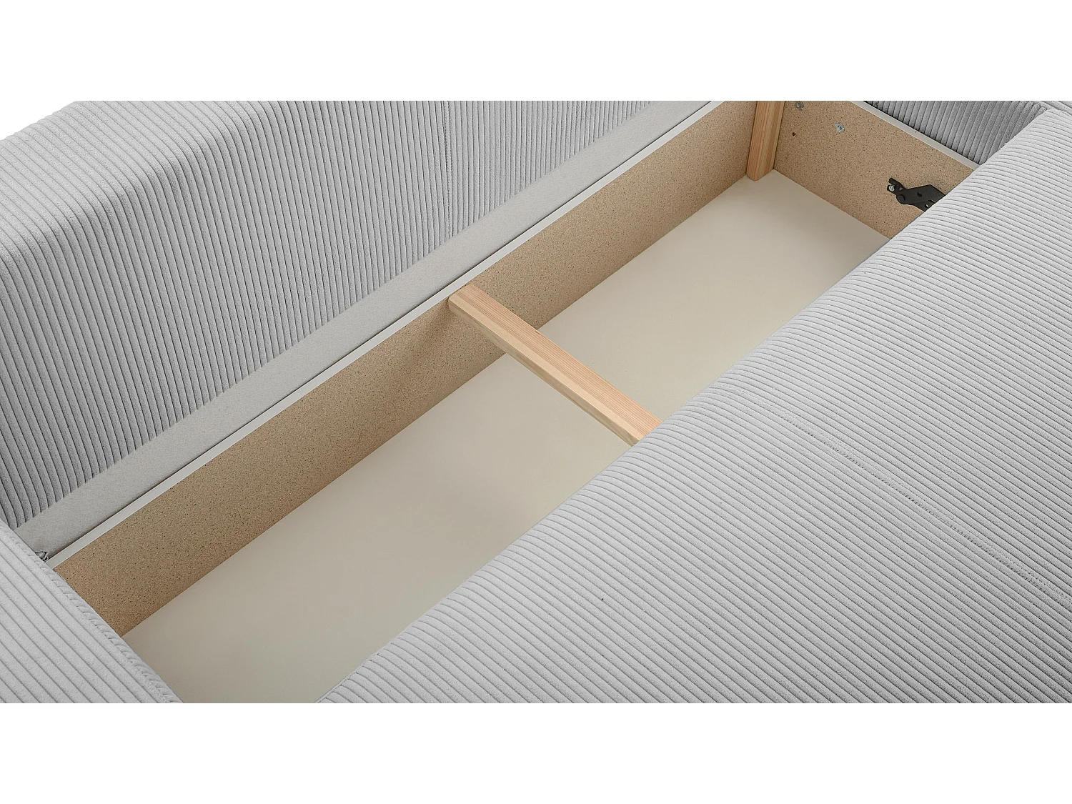 AX LIVING Canapé panoramique en U gris clair Catea fonction lit 364 cm