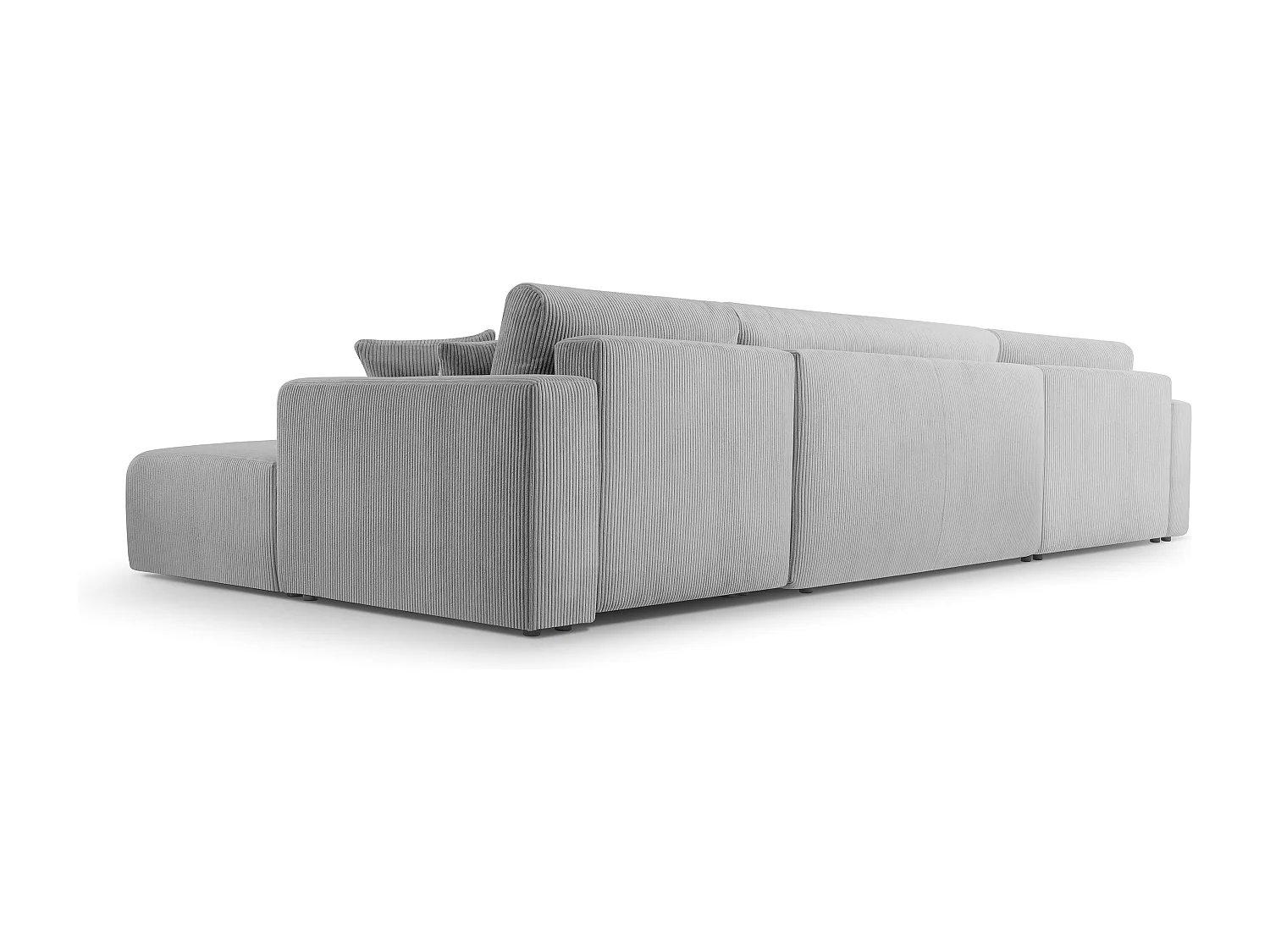 AX LIVING Canapé panoramique en U gris clair Catea fonction lit 364 cm