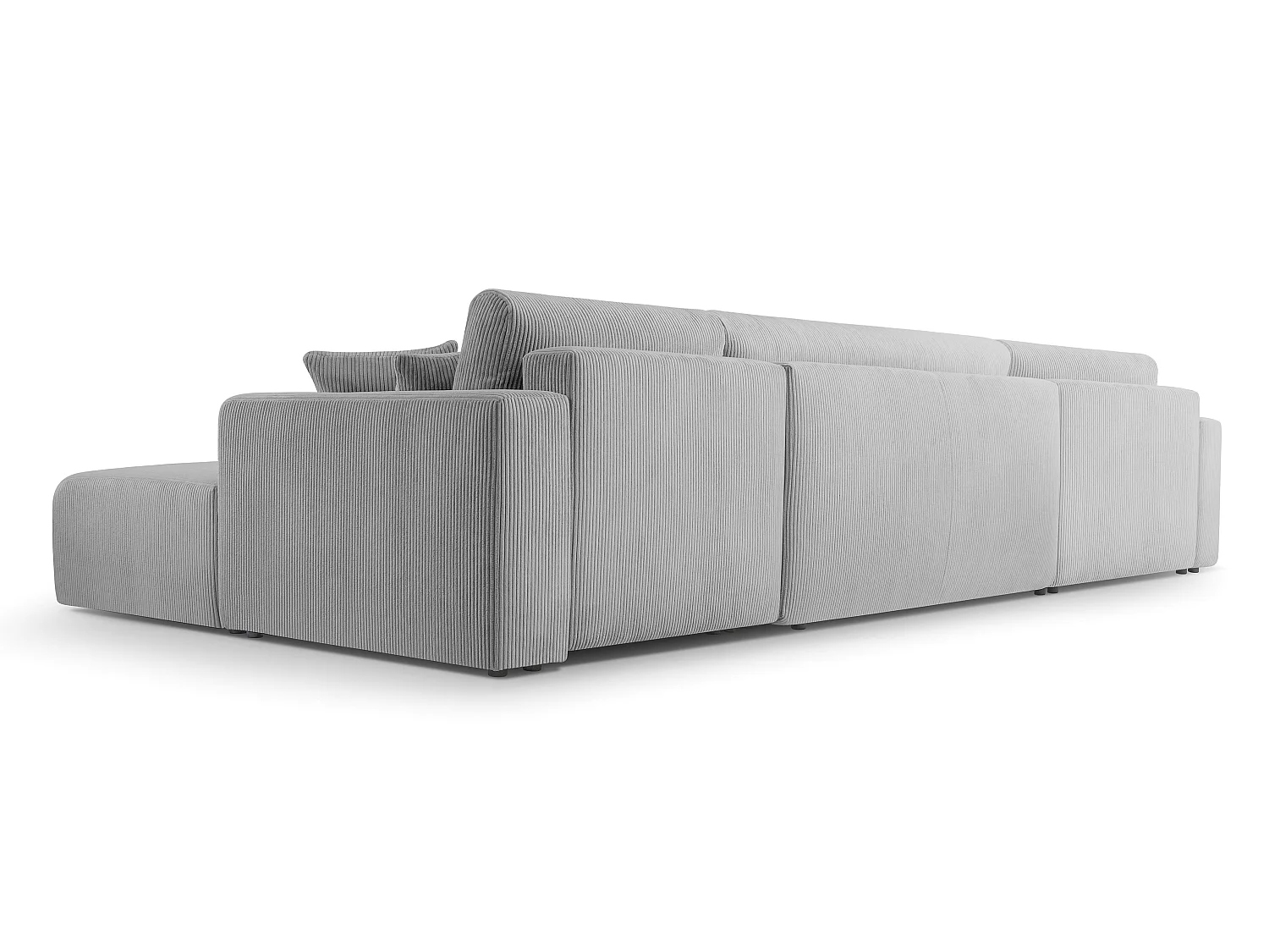 AX LIVING Canapé panoramique en U gris clair Catea fonction lit 364 cm