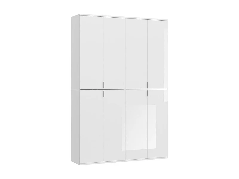 Armário 8 portas BODITE – Armazenamento espaçoso em branco laqueado