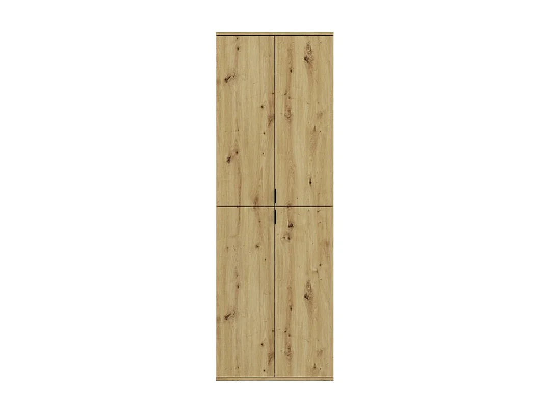 Armoire de rangement BODITE – 8 portes – Chêne clair – Élégance et grande capacité