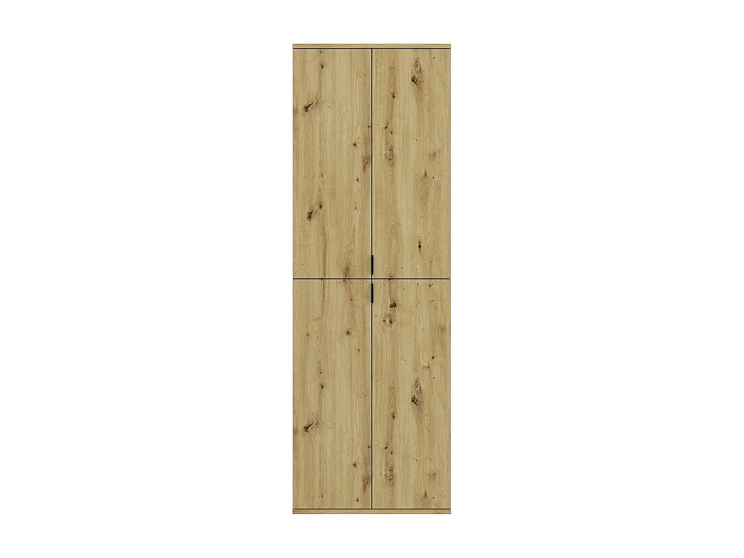 Armário de armazenamento BODITE – 6 portas – Carvalho claro – Estilo clássico e espaçoso