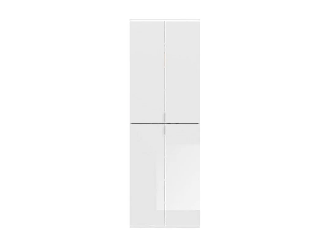 Armoire 16 portes BODITE – 8 portes avec miroirs – Blanc laqué