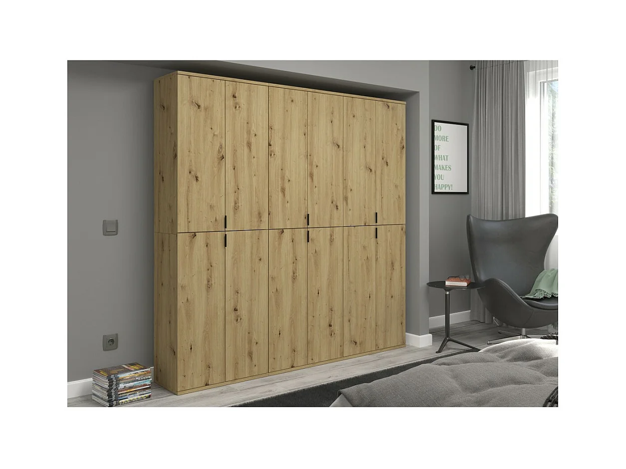 Armario de almacenamiento BODITE – 12 puertas – Roble claro