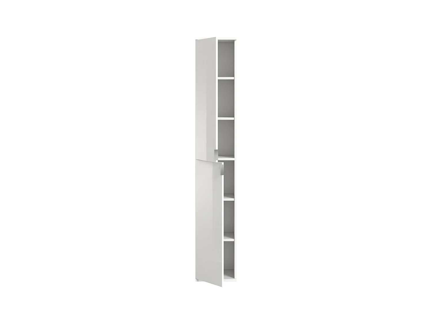 Armário 8 portas BODITE – 4 portas com espelhos – Branco laqueado