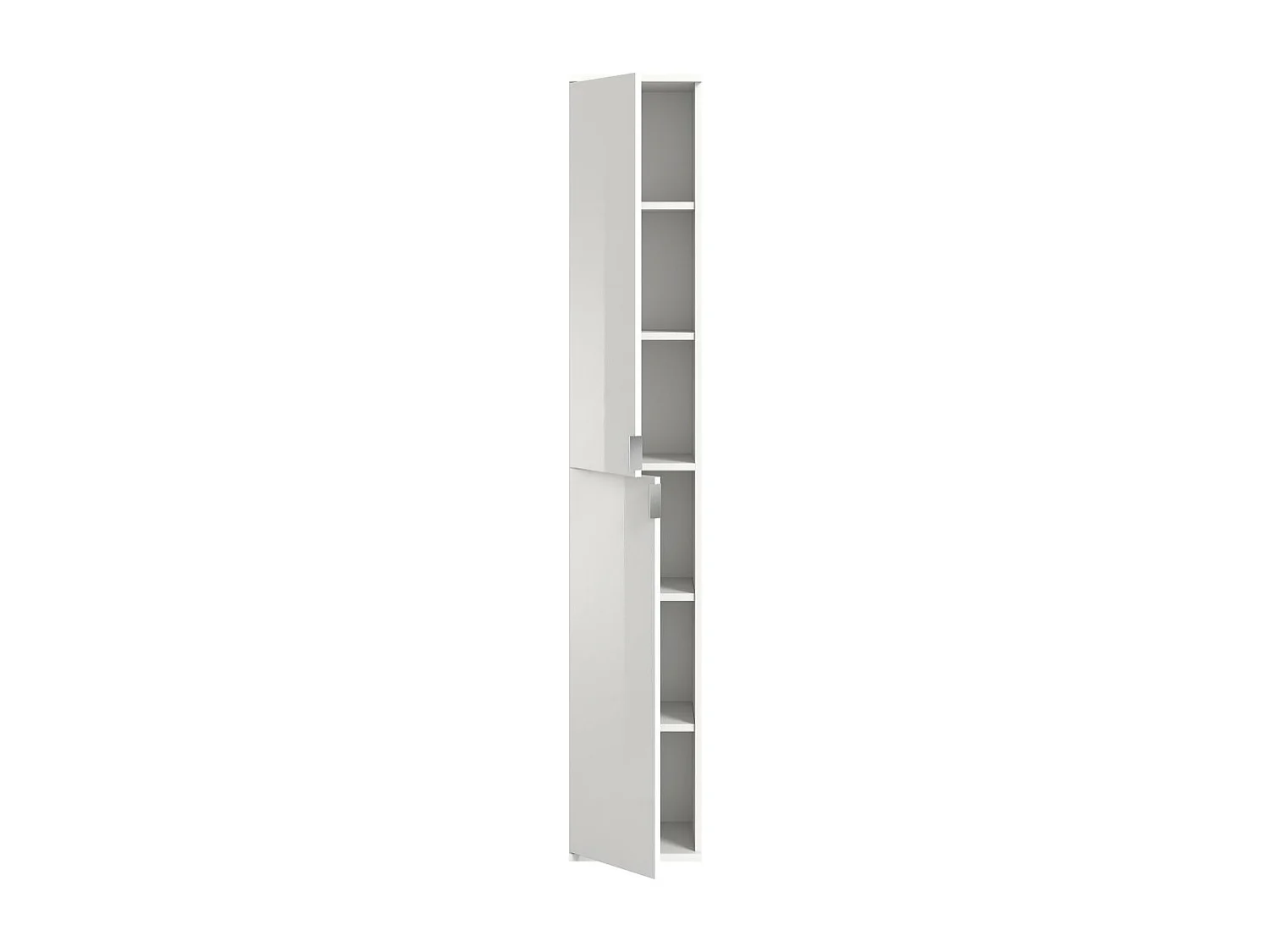 Armário 8 portas BODITE – 4 portas com espelhos – Branco laqueado