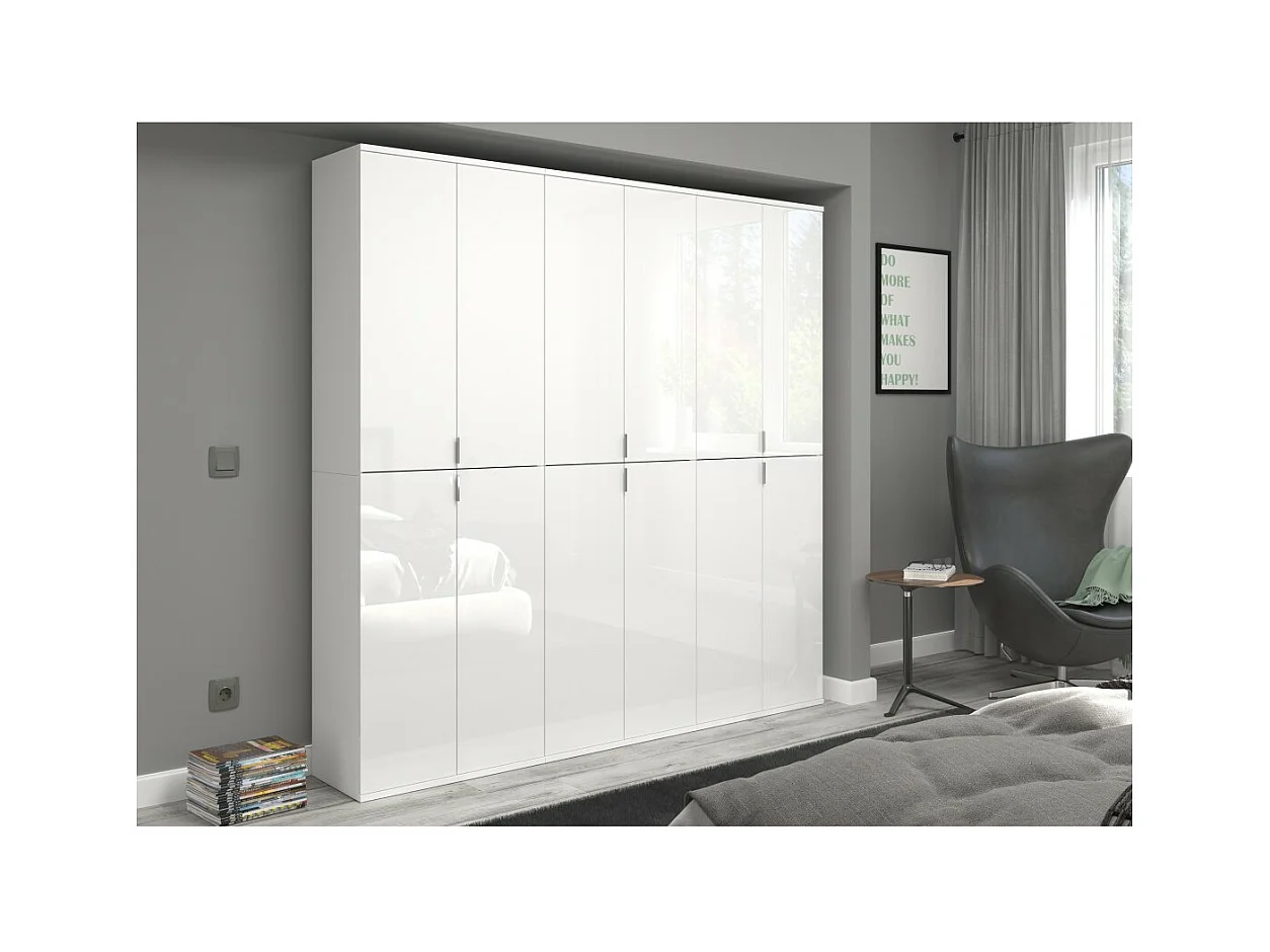 Armario de almacenamiento 12 puertas BODITE – Blanco lacado – Diseño moderno