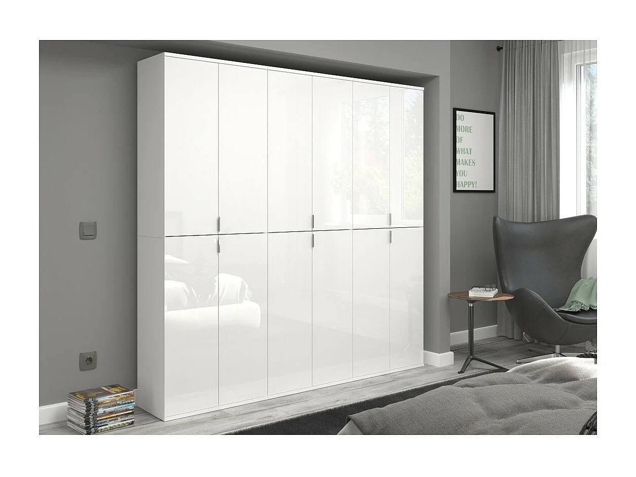 Armario de almacenamiento 12 puertas BODITE – Blanco lacado – Diseño moderno