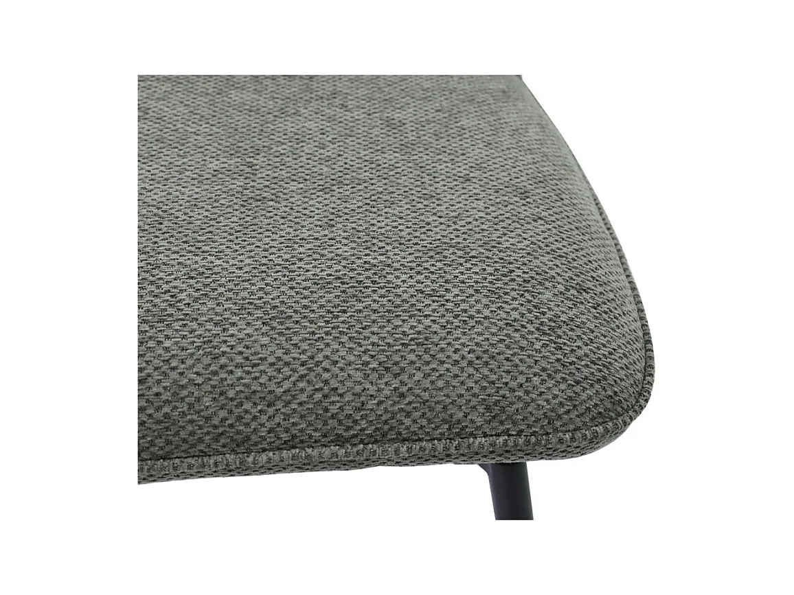 Cadeira de balcão giratória CROFT - Tecido cinza escuro - Pés de metal preto - Altura 103 cm - Estilo design/industrial