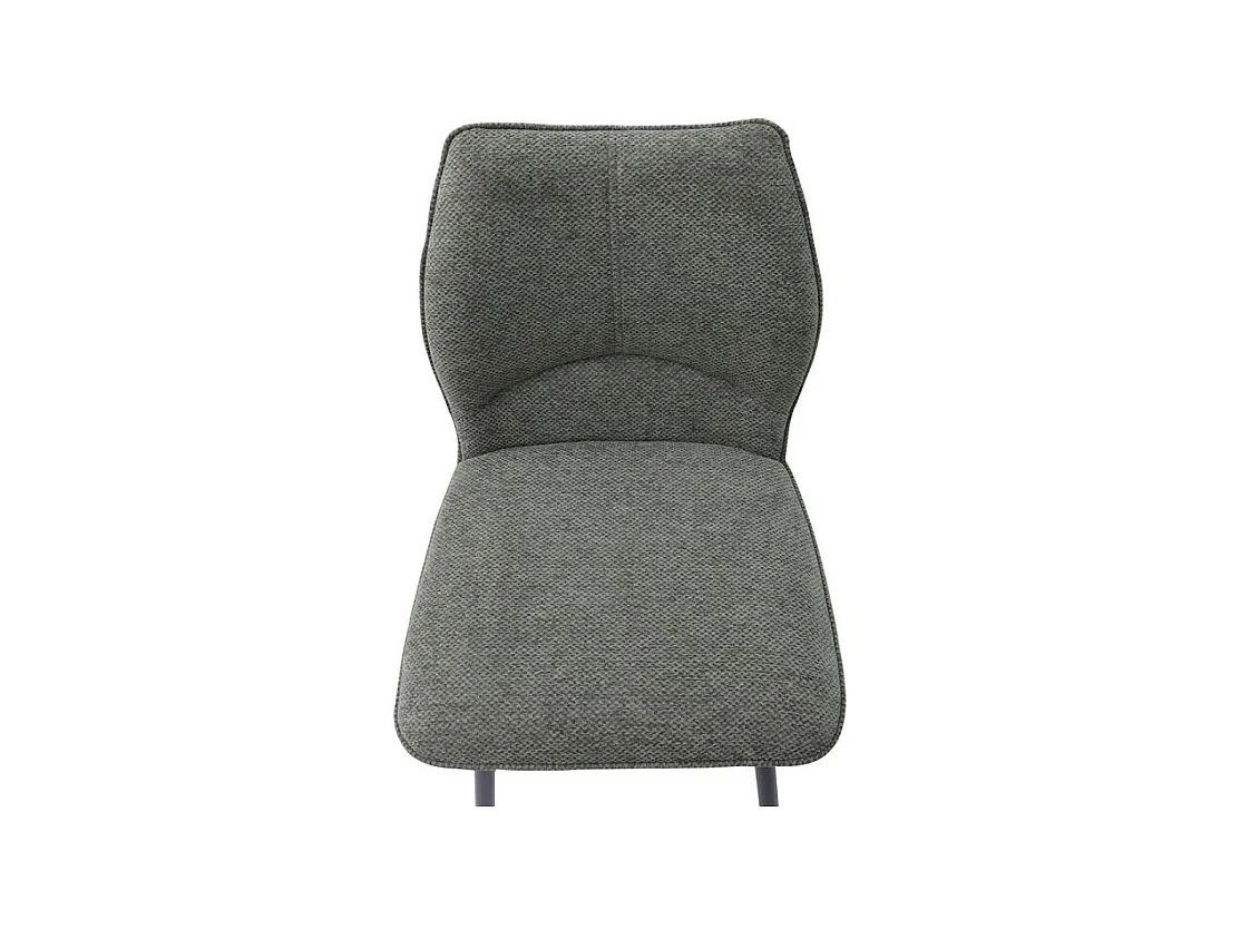 Cadeira de balcão giratória CROFT - Tecido cinza escuro - Pés de metal preto - Altura 103 cm - Estilo design/industrial