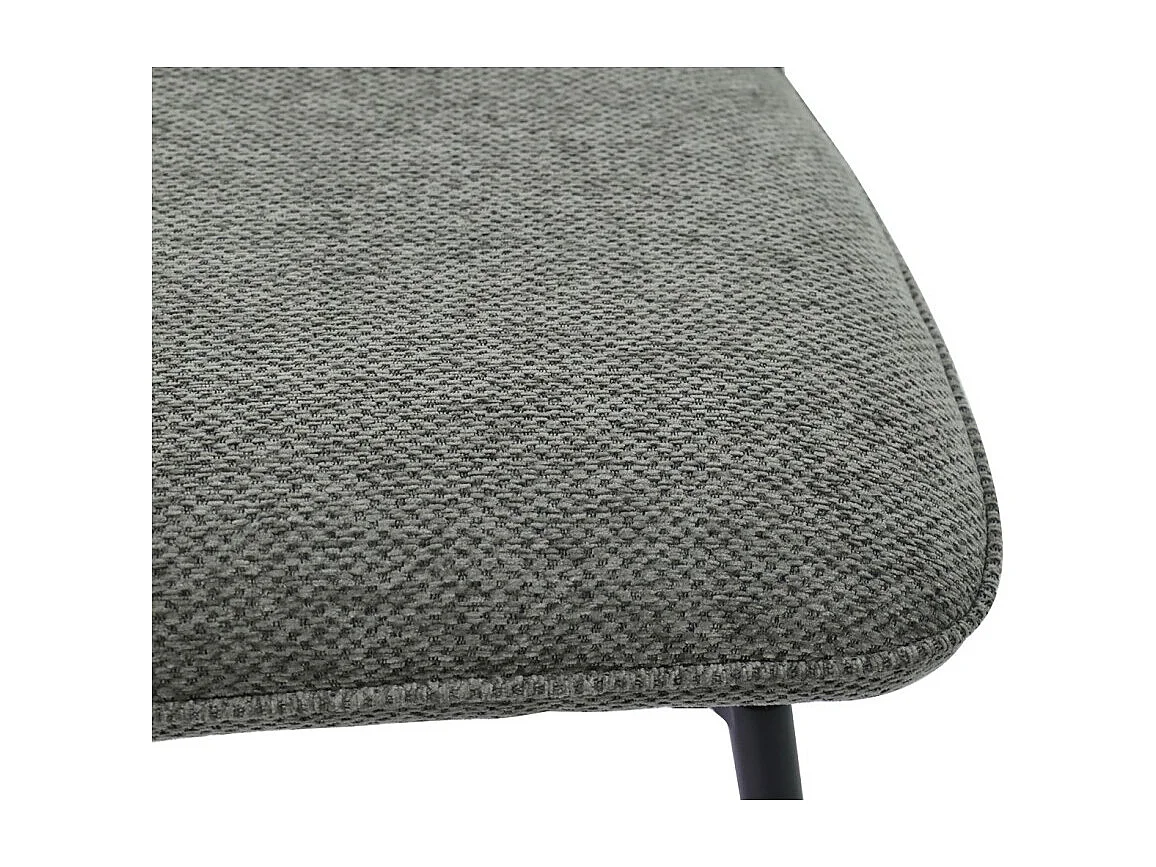 Silla giratoria de mostrador CROFT – Tela gris oscuro – Patas de metal negro – Altura 103 cm – Estilo diseño/industrial