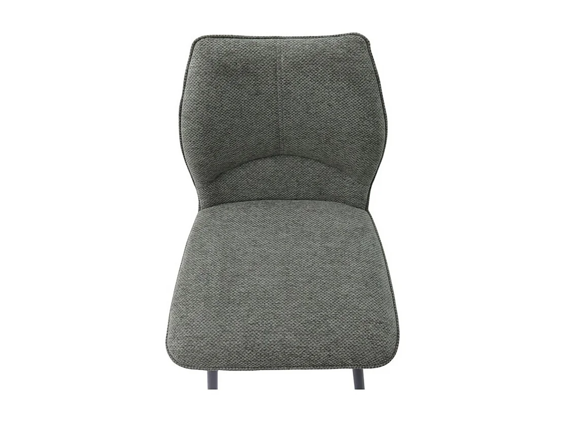 Silla giratoria de mostrador CROFT – Tela gris oscuro – Patas de metal negro – Altura 103 cm – Estilo diseño/industrial