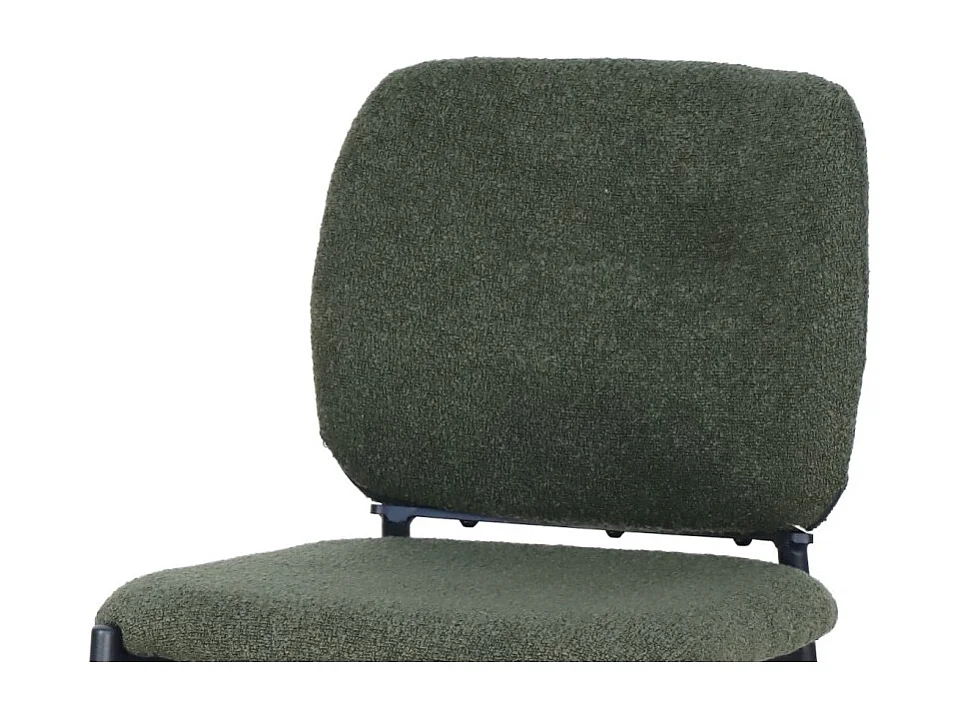 Barhocker RITA – Grüner Stoff – Schwarze Metallbeine – Höhe 99 cm – Design/Industriestil