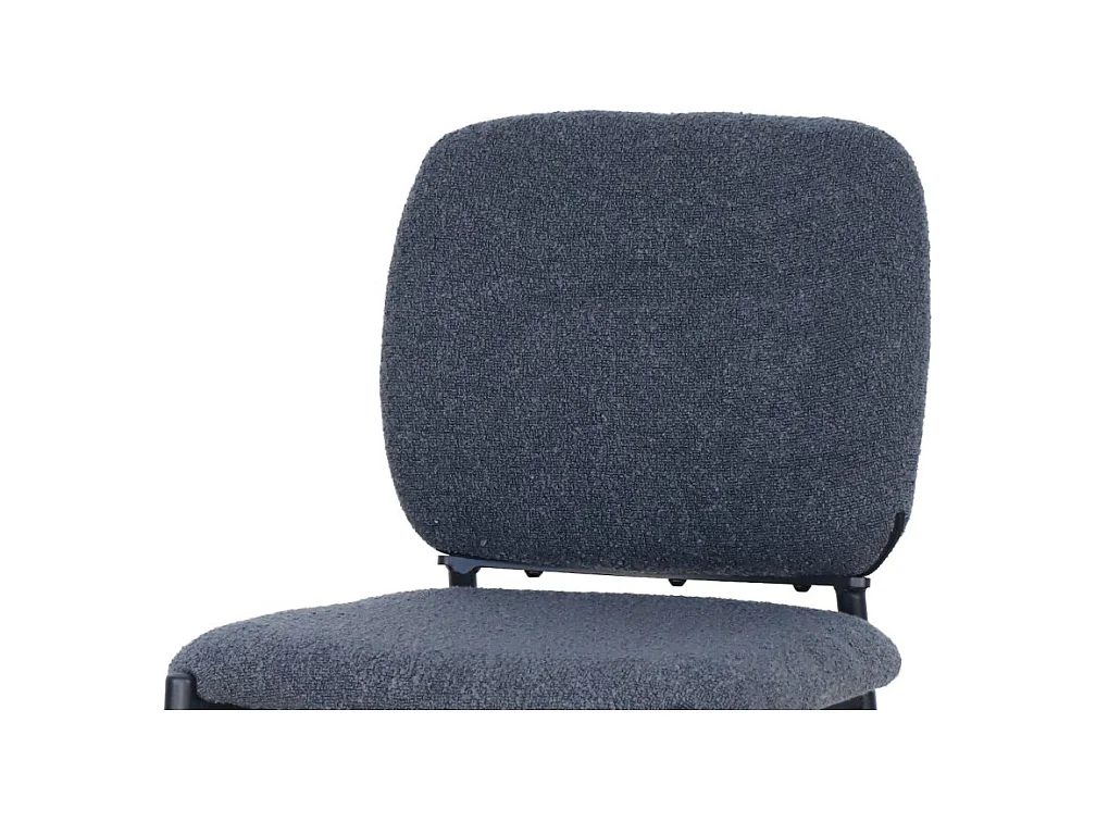 Cadeira de balcão RITA – Tecido cinza escuro – Pés em metal preto – Altura 99 cm – Estilo design/industrial