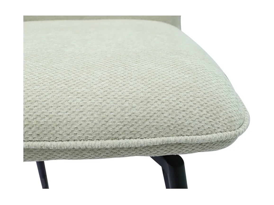 Silla giratoria de mostrador CROFT – Tela cruda – Patas de metal negro – Altura 103 cm – Estilo diseño/industrial