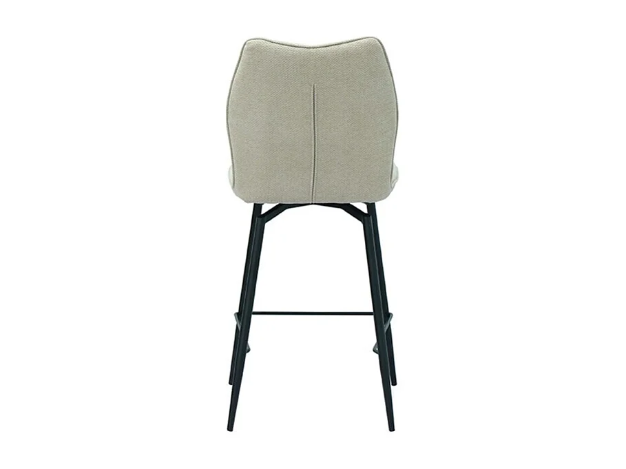 Silla giratoria de mostrador CROFT – Tela cruda – Patas de metal negro – Altura 103 cm – Estilo diseño/industrial