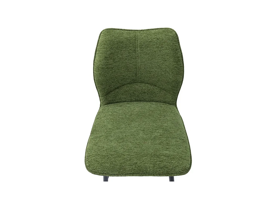 Cadeira de balcão giratória CROFT – Tecido verde – Pés de metal preto – Altura 103 cm – Estilo design/industrial