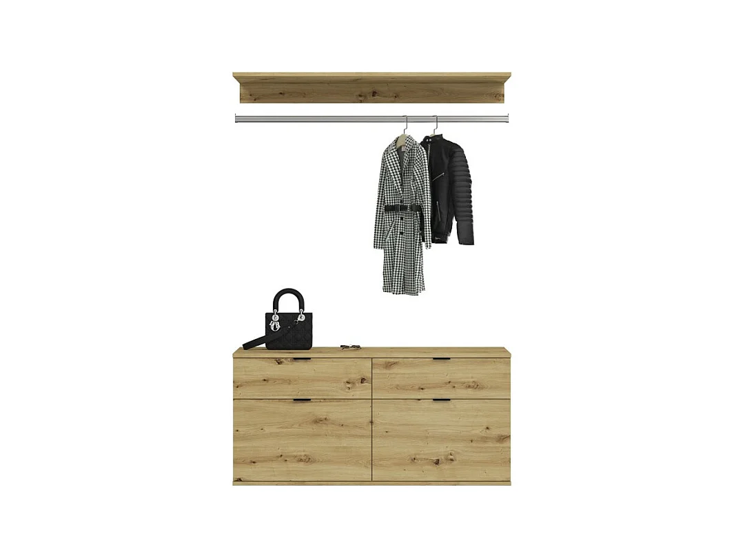 Armario de almacenamiento 6 puertas + 4 cajones – Roble claro – BODITE