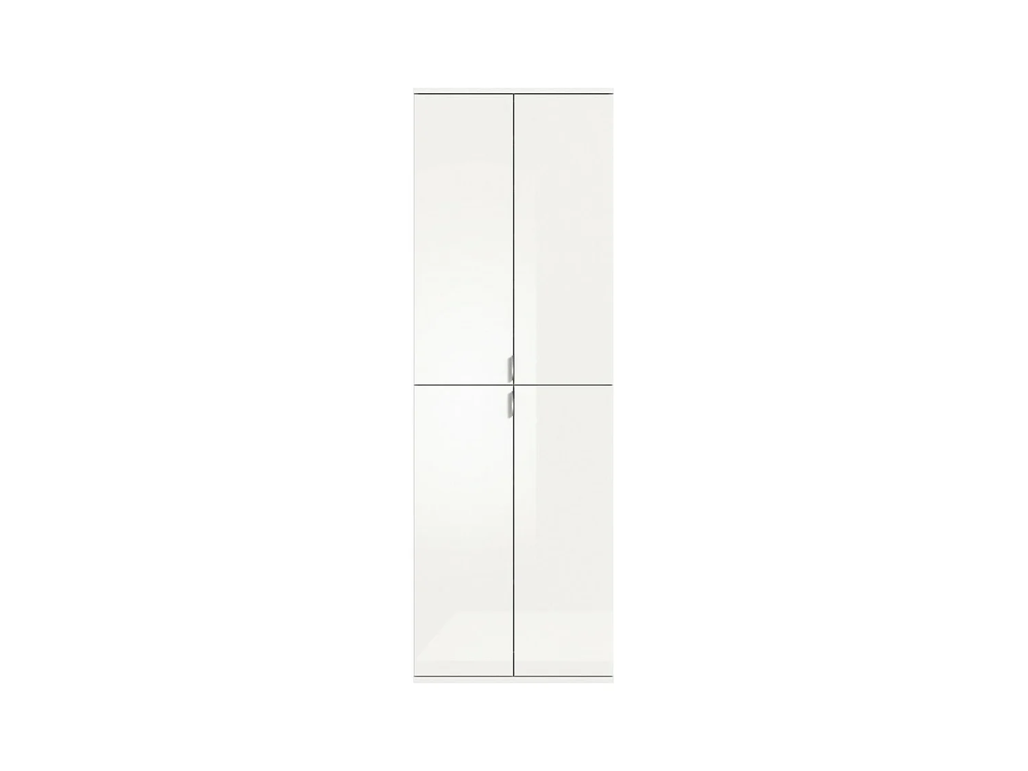 Armoire de rangement BODITE – 4 portes – Blanc laqué – Élégance et praticité