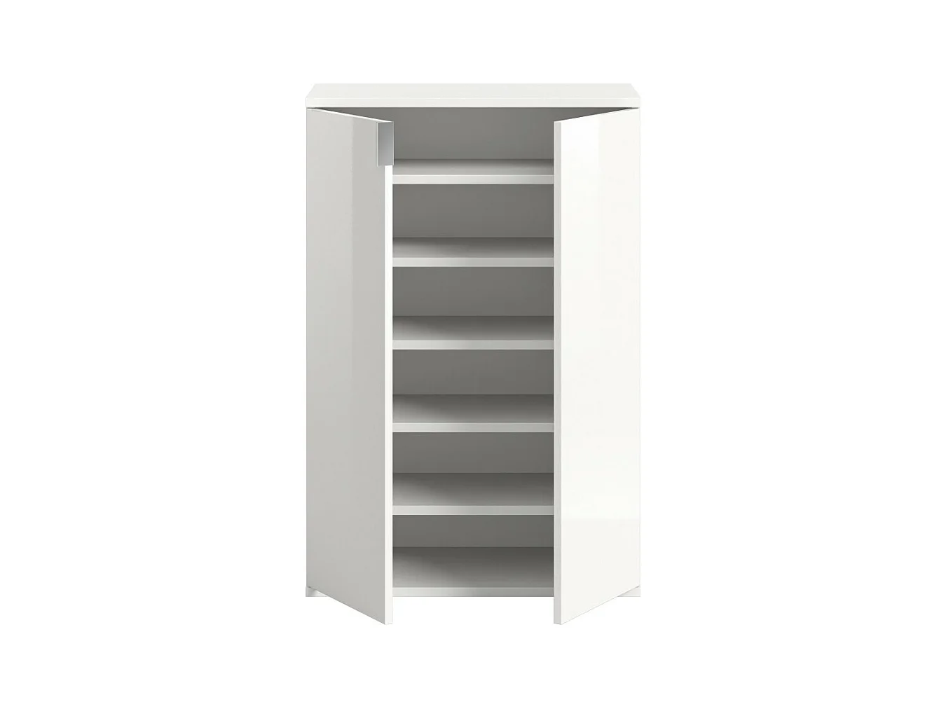 Meuble de rangement BODITE – 2 portes – Blanc laqué – Compact et pratique