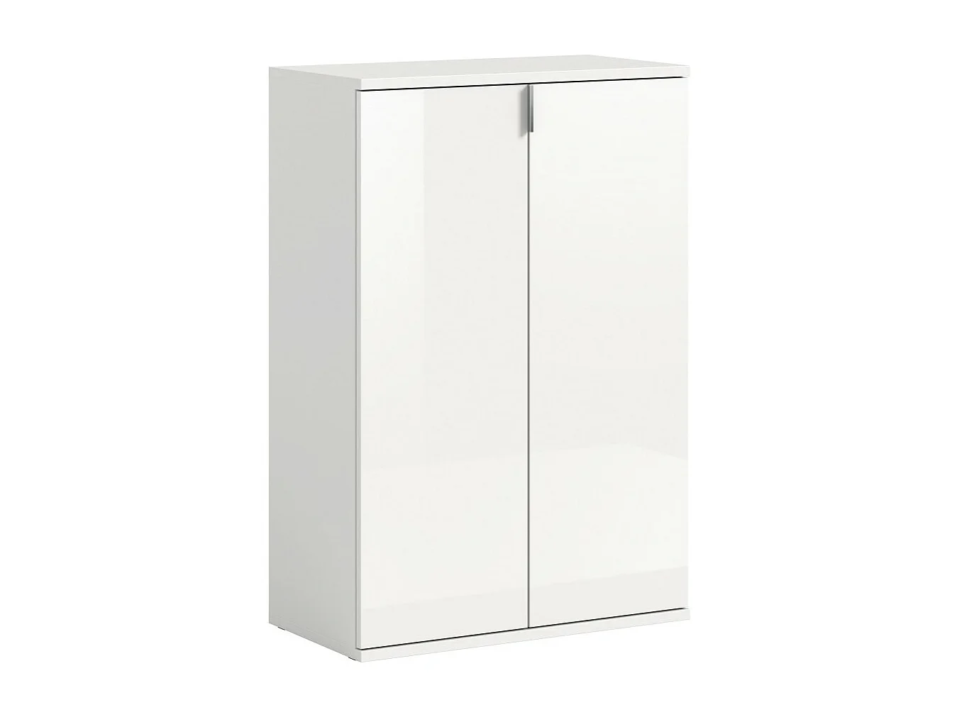 Mueble de almacenamiento BODITE – 2 puertas – Blanco lacado – Compacto y práctico
