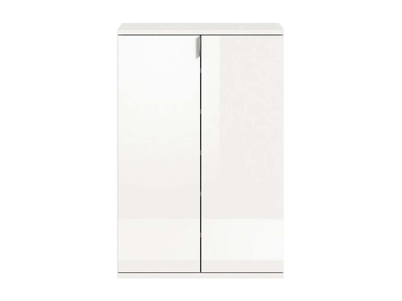 Mueble de almacenamiento BODITE – 2 puertas – Blanco lacado – Compacto y práctico