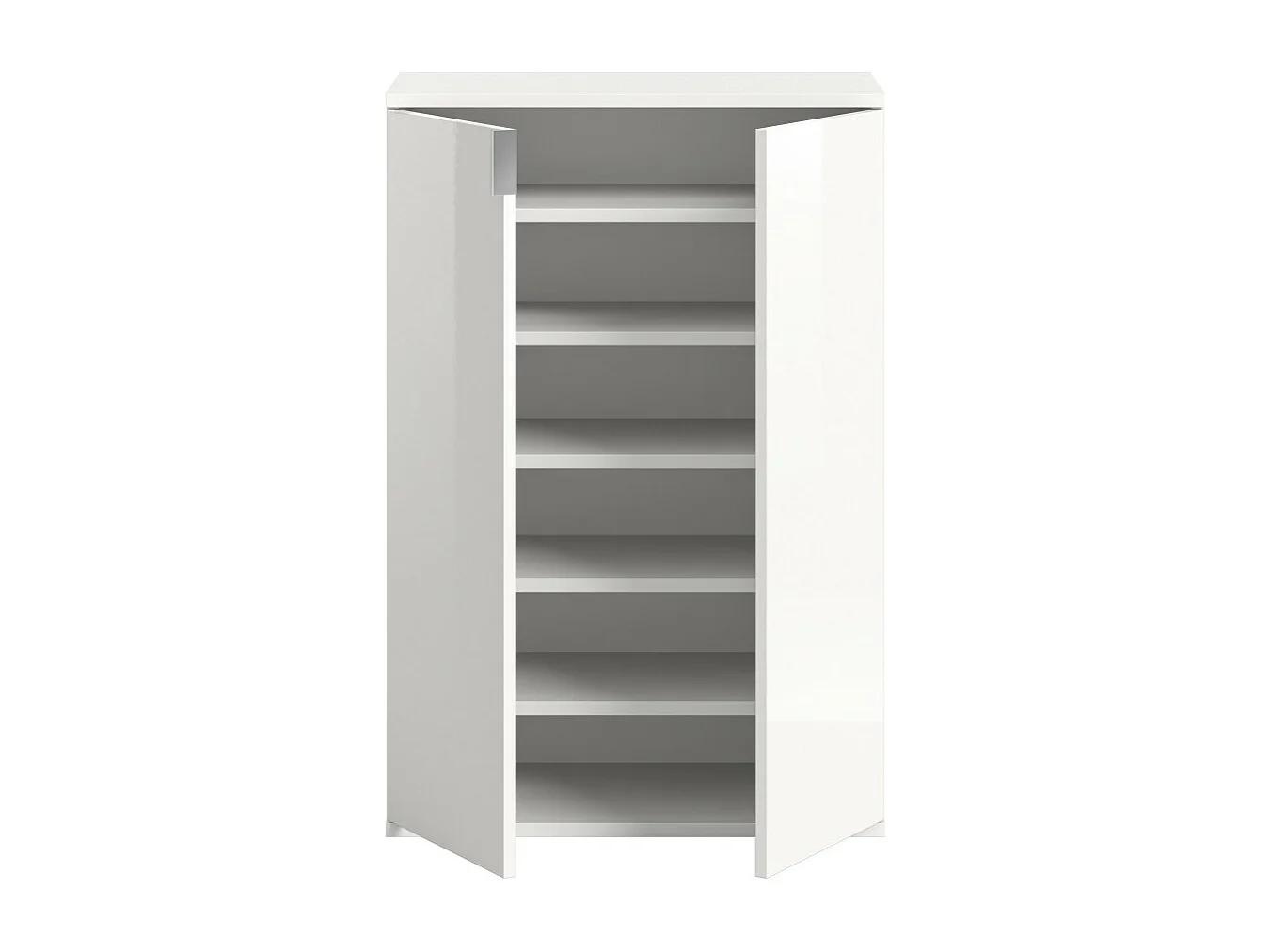 Mueble de almacenamiento BODITE – 2 puertas – Blanco lacado – Compacto y práctico