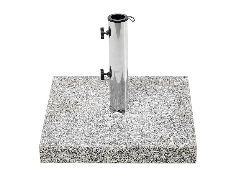 Garten Sonnenschirmständer Granit / Edelstahl quadratisch grau 45x45 cm Cerzeto