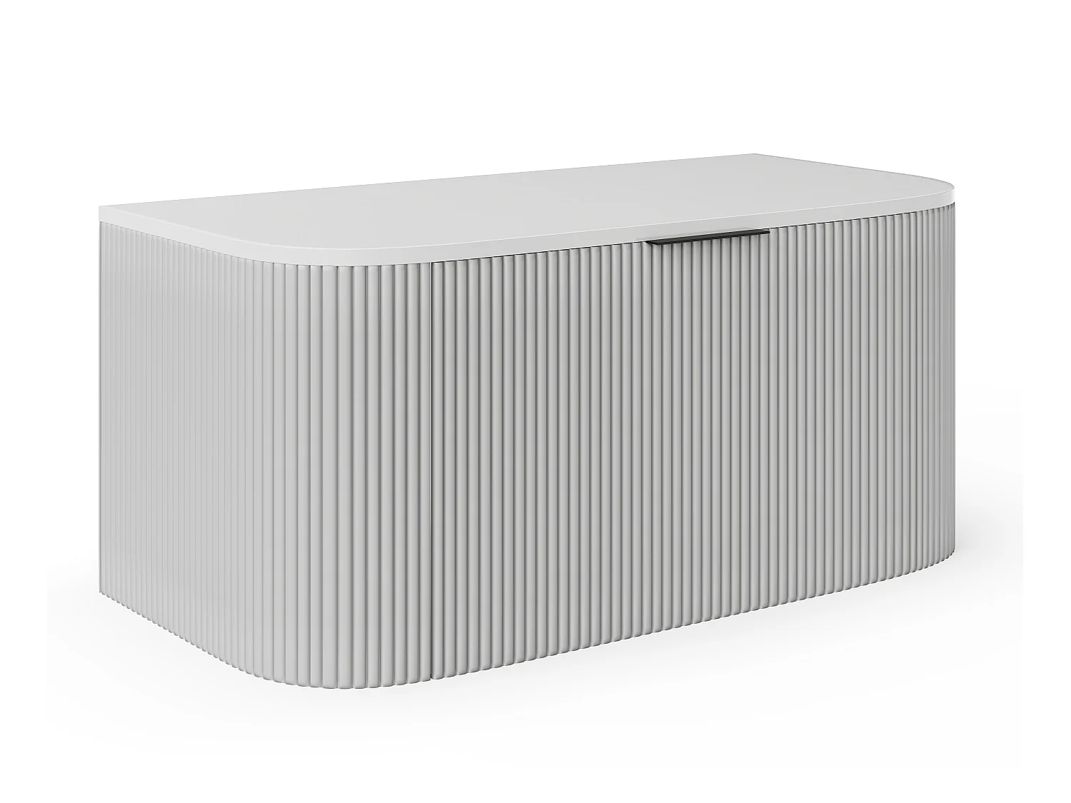 Mueble de baño para lavabo flotante- Blanco mate - 100 cm - LOMERI