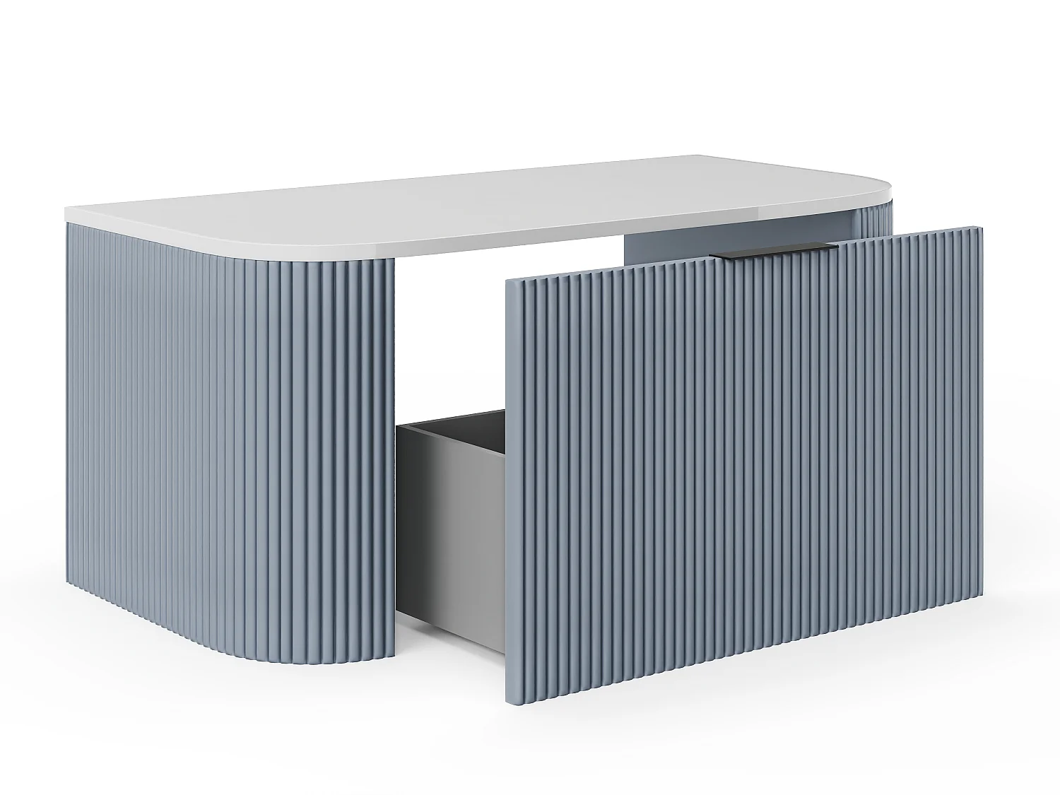 Mueble de baño para lavabo flotante- Azul mate - 100 cm - LOMERI